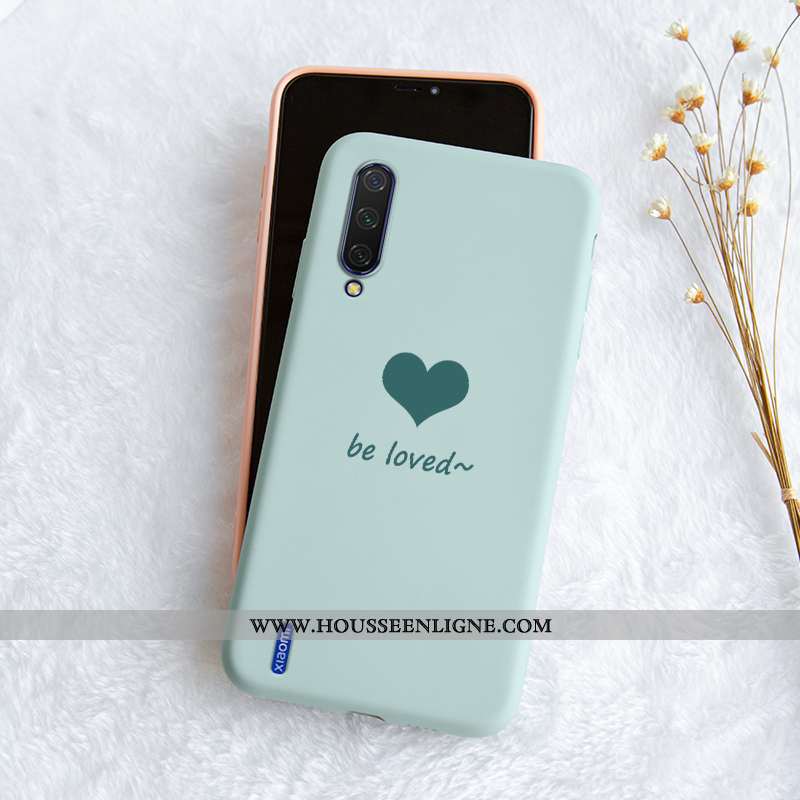Étui Xiaomi Mi A3 Fluide Doux Silicone Amoureux Vent Nouveau Protection Verte