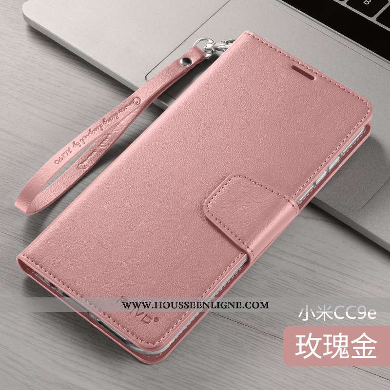 Étui Xiaomi Mi A3 Fluide Doux Silicone Cuir Protection Incassable Téléphone Portable Rose