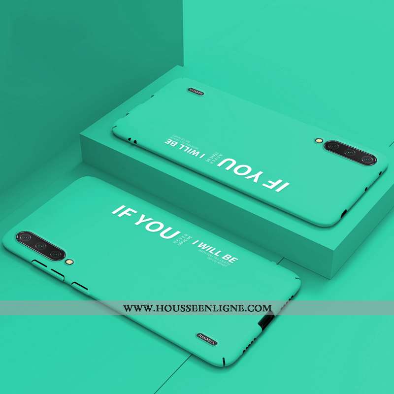 Étui Xiaomi Mi A3 Légère Délavé En Daim Amoureux Modèle Légères Personnalisé Téléphone Portable Vert
