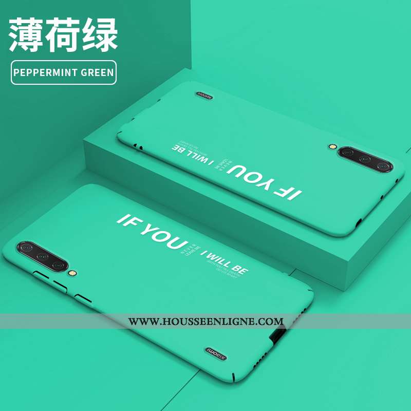 Étui Xiaomi Mi A3 Légère Délavé En Daim Amoureux Modèle Légères Personnalisé Téléphone Portable Vert