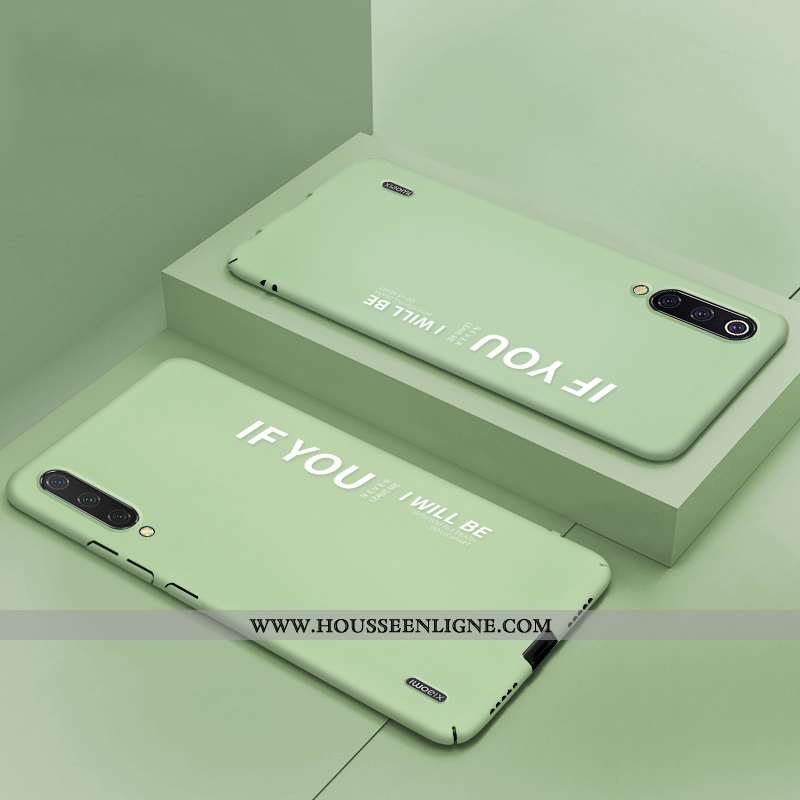 Étui Xiaomi Mi A3 Légère Délavé En Daim Amoureux Modèle Légères Personnalisé Téléphone Portable Vert