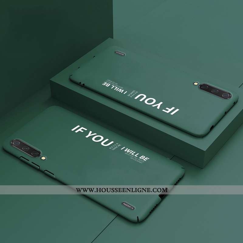 Étui Xiaomi Mi A3 Légère Délavé En Daim Amoureux Modèle Légères Personnalisé Téléphone Portable Vert
