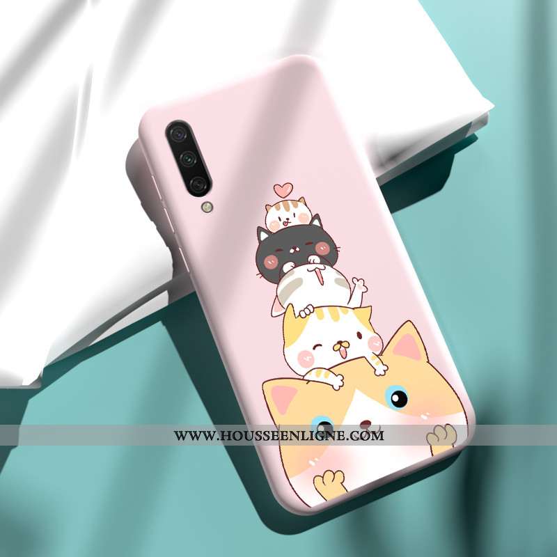Étui Xiaomi Mi A3 Légère Fluide Doux Rose Incassable Silicone Téléphone Portable