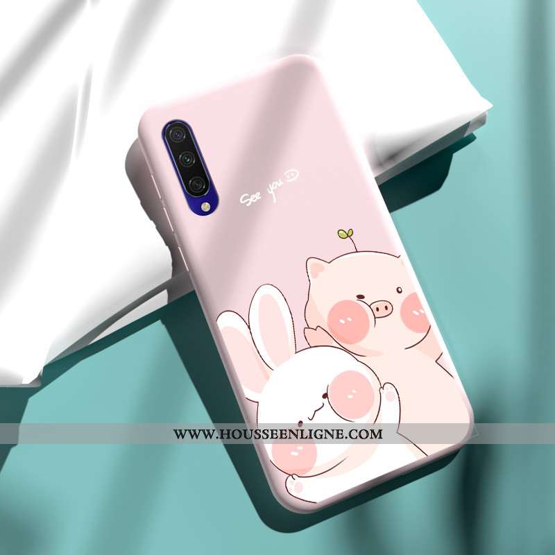Étui Xiaomi Mi A3 Légère Fluide Doux Rose Incassable Silicone Téléphone Portable