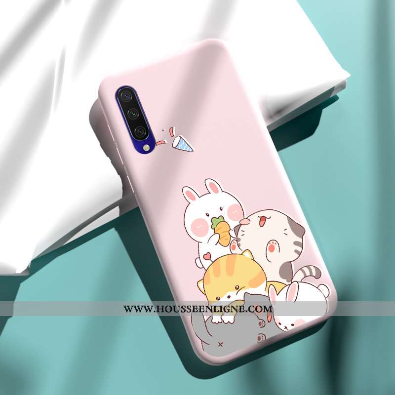 Étui Xiaomi Mi A3 Légère Fluide Doux Rose Incassable Silicone Téléphone Portable