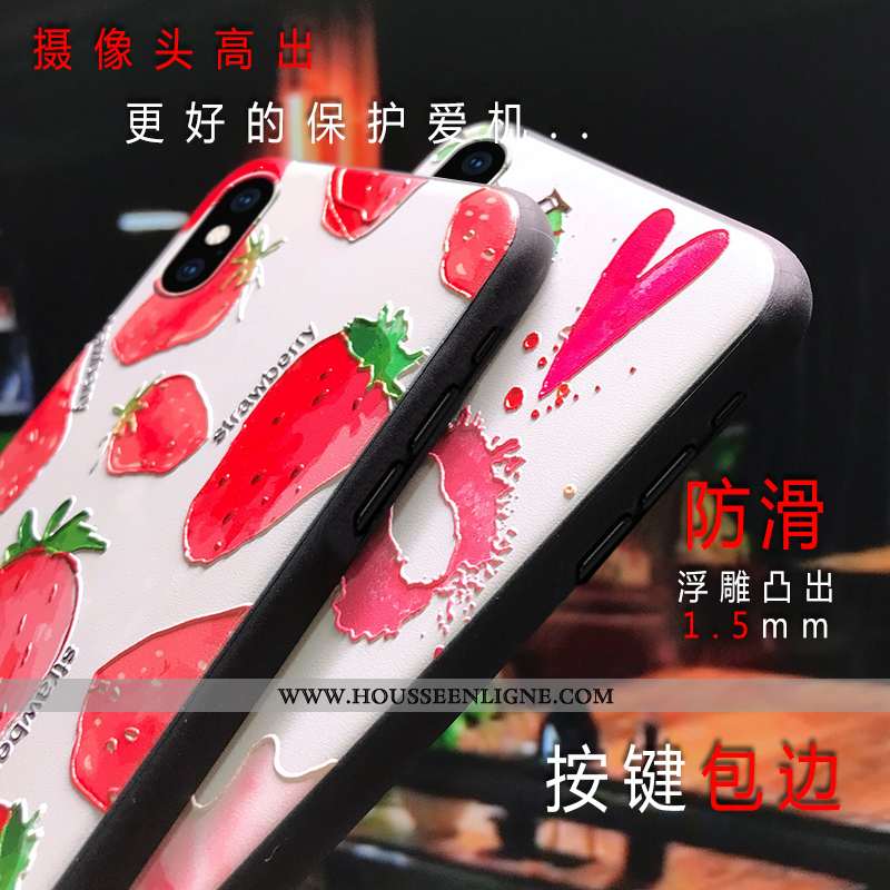 Étui Xiaomi Mi A3 Légère Fluide Doux Silicone Délavé En Daim Créatif Dimensionnel Rouge