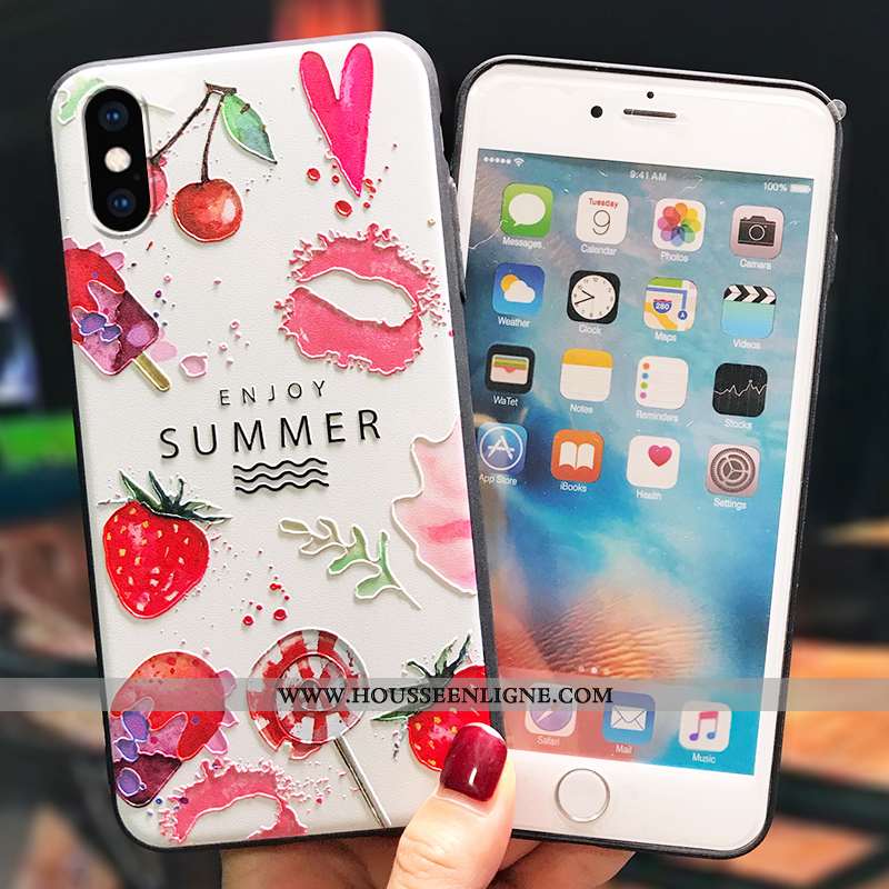 Étui Xiaomi Mi A3 Légère Fluide Doux Silicone Délavé En Daim Créatif Dimensionnel Rouge
