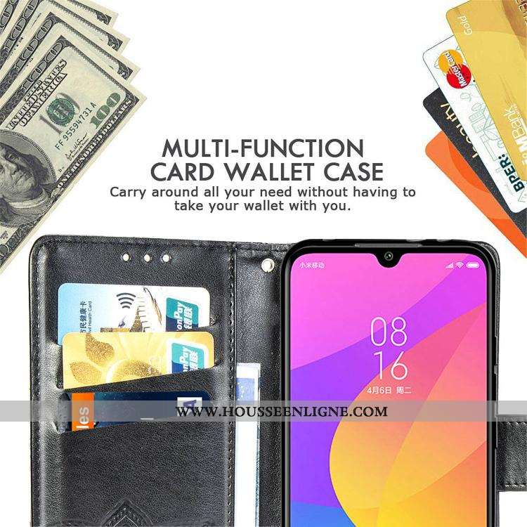 Étui Xiaomi Mi A3 Ornements Suspendus Créatif Coque Incassable Housse Cuir Violet