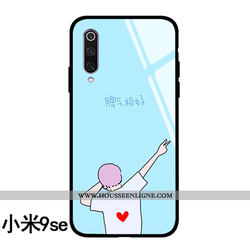 Étui Xiaomi Mi A3 Personnalité Créatif Bleu Petit Fluide Doux Tendance
