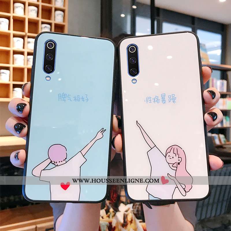 Étui Xiaomi Mi A3 Personnalité Créatif Bleu Petit Fluide Doux Tendance
