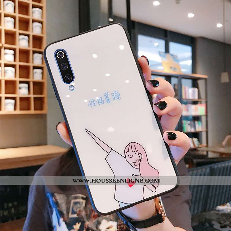 Étui Xiaomi Mi A3 Personnalité Créatif Bleu Petit Fluide Doux Tendance