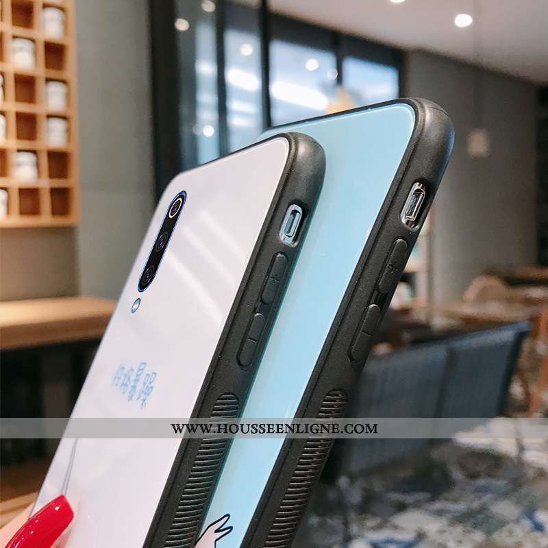 Étui Xiaomi Mi A3 Personnalité Créatif Bleu Petit Fluide Doux Tendance