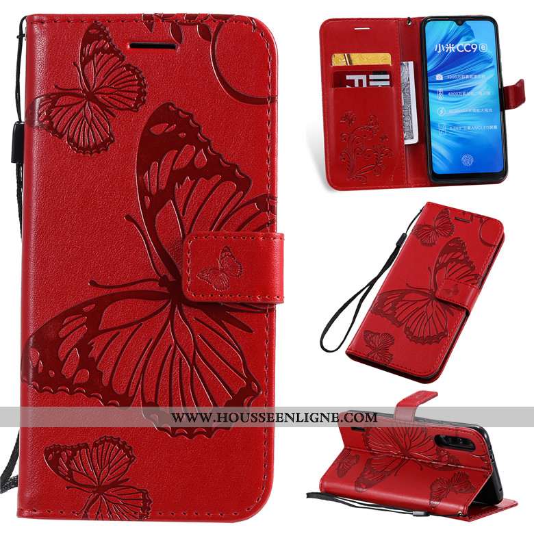 Étui Xiaomi Mi A3 Protection Cuir Coque Petit Personnalisé Incassable Clamshell Rose