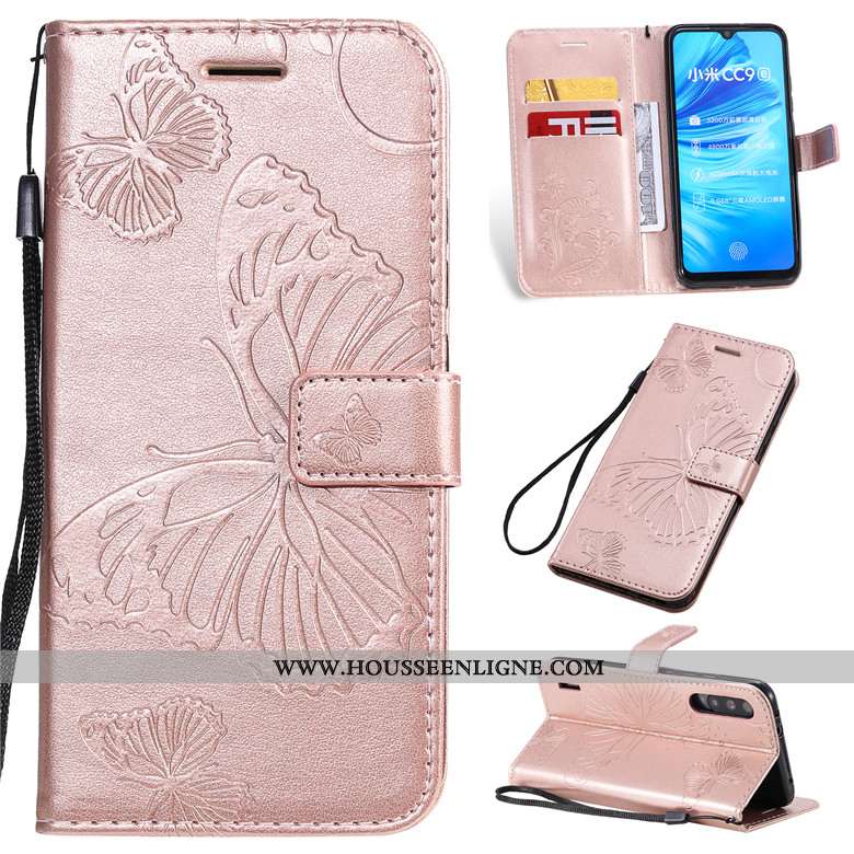 Étui Xiaomi Mi A3 Protection Cuir Coque Petit Personnalisé Incassable Clamshell Rose