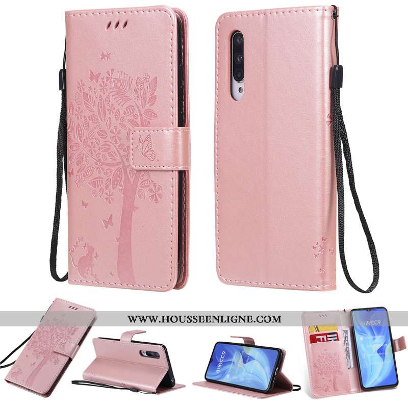 Étui Xiaomi Mi A3 Protection Cuir Silicone Téléphone Portable Incassable Petit Rose