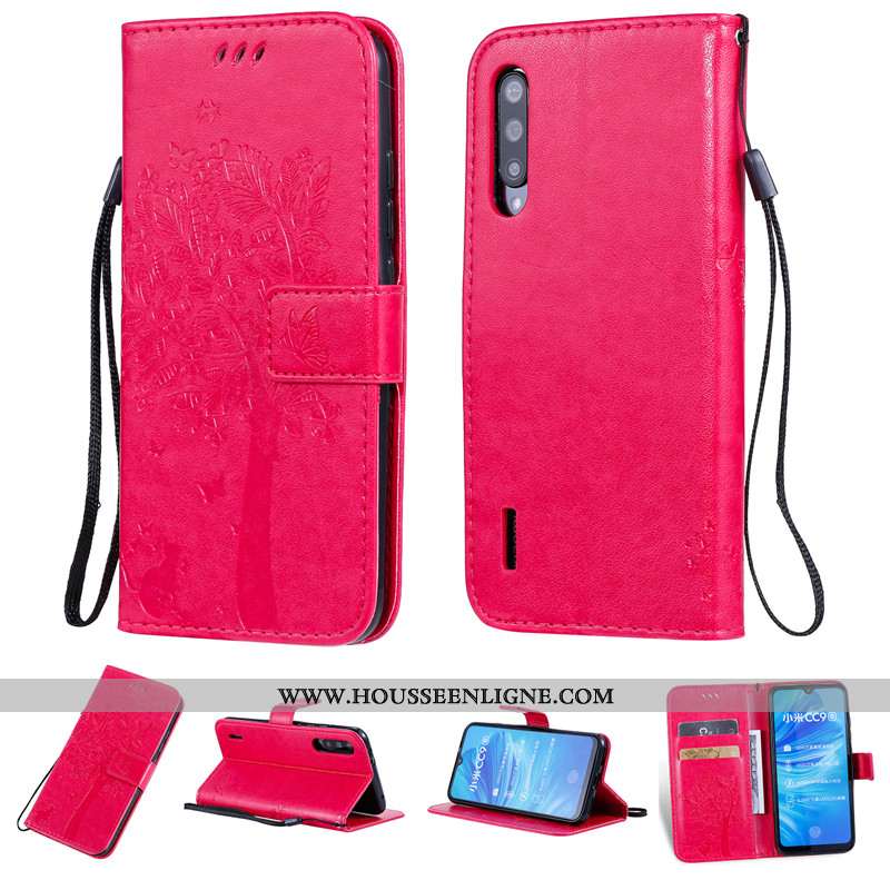 Étui Xiaomi Mi A3 Protection Cuir Silicone Téléphone Portable Incassable Petit Rose