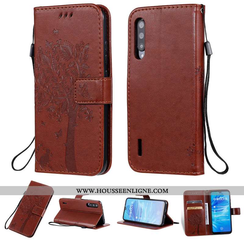 Étui Xiaomi Mi A3 Protection Cuir Silicone Téléphone Portable Incassable Petit Rose