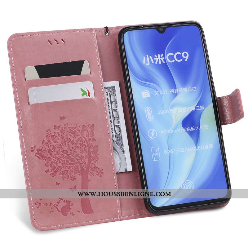 Étui Xiaomi Mi A3 Protection Cuir Silicone Téléphone Portable Incassable Petit Rose