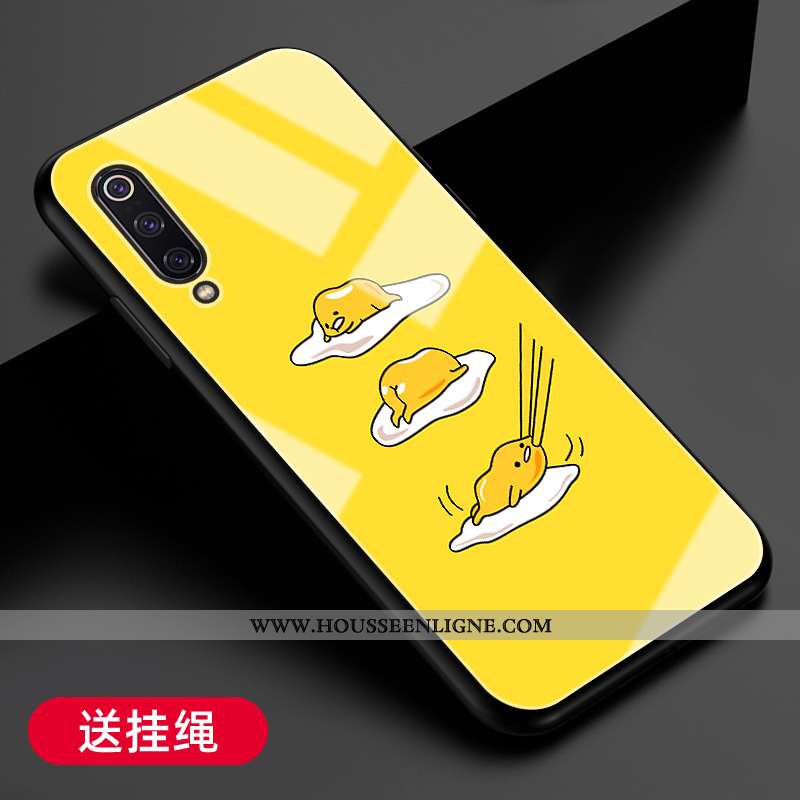 Étui Xiaomi Mi A3 Protection Verre Silicone Petit Incassable Tendance Difficile Jaune