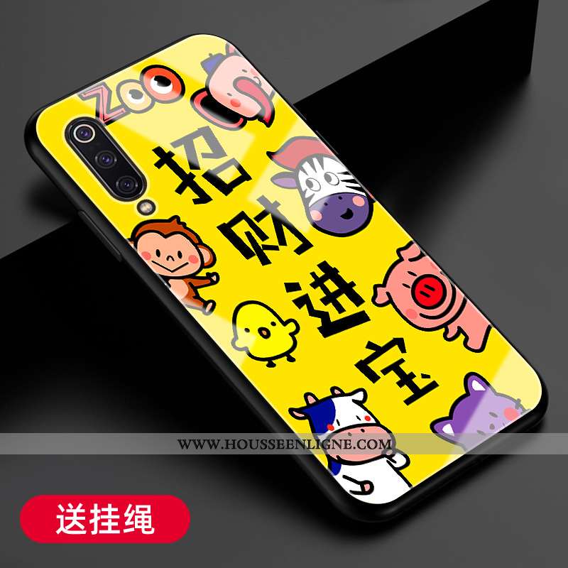 Étui Xiaomi Mi A3 Protection Verre Silicone Petit Incassable Tendance Difficile Jaune