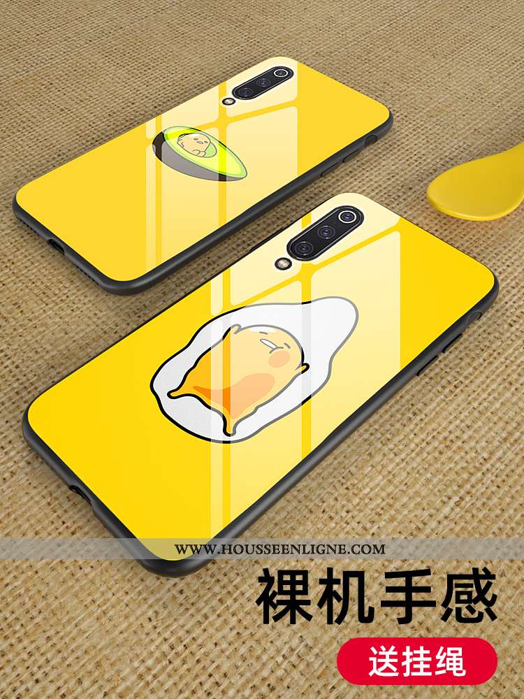 Étui Xiaomi Mi A3 Protection Verre Silicone Petit Incassable Tendance Difficile Jaune