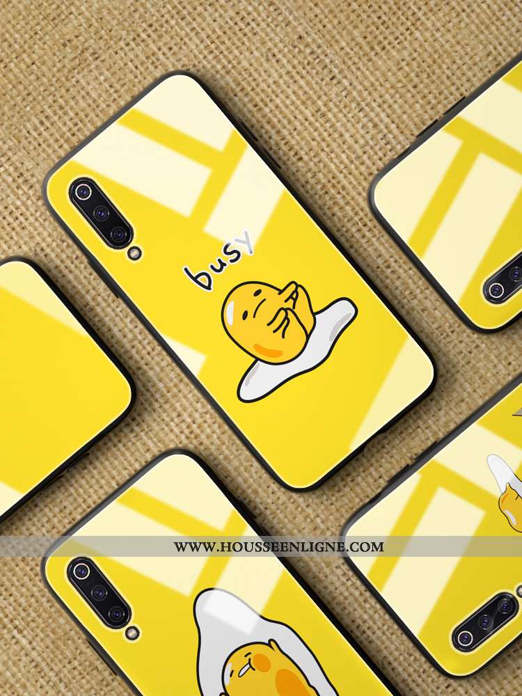 Étui Xiaomi Mi A3 Protection Verre Silicone Petit Incassable Tendance Difficile Jaune