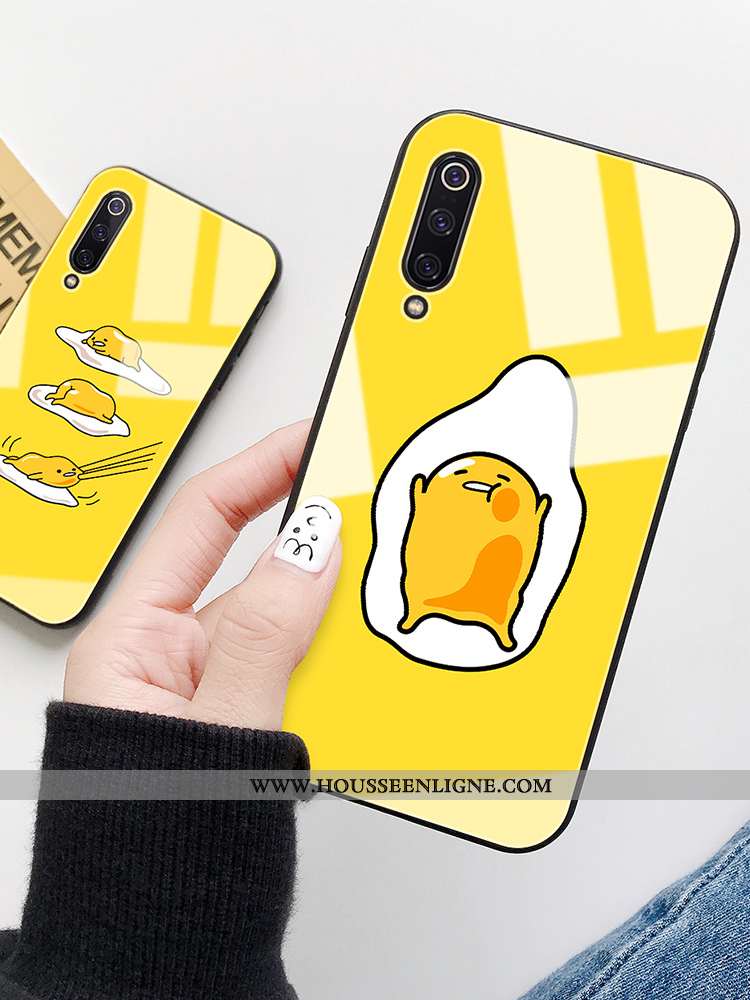 Étui Xiaomi Mi A3 Protection Verre Silicone Petit Incassable Tendance Difficile Jaune