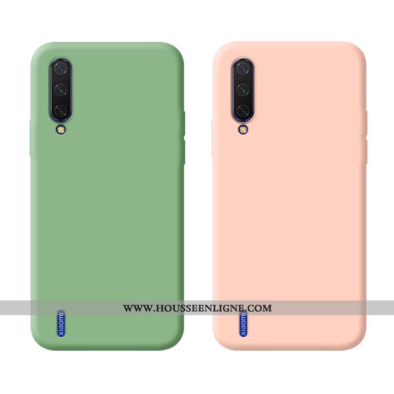 Étui Xiaomi Mi A3 Silicone Protection Délavé En Daim Incassable Ornements Suspendus Simple Noir