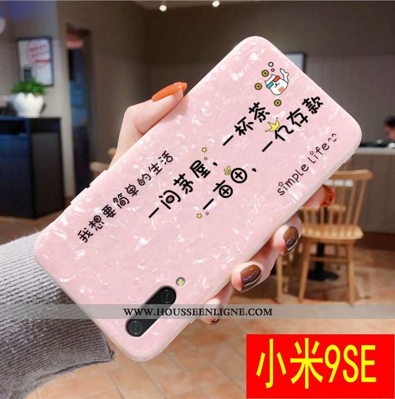 Étui Xiaomi Mi A3 Tendance Fluide Doux Silicone Téléphone Portable Rose Tout Compris Petit