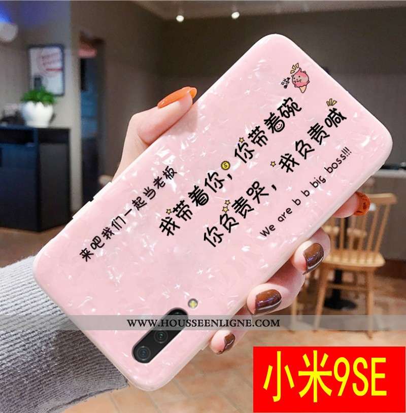 Étui Xiaomi Mi A3 Tendance Fluide Doux Silicone Téléphone Portable Rose Tout Compris Petit
