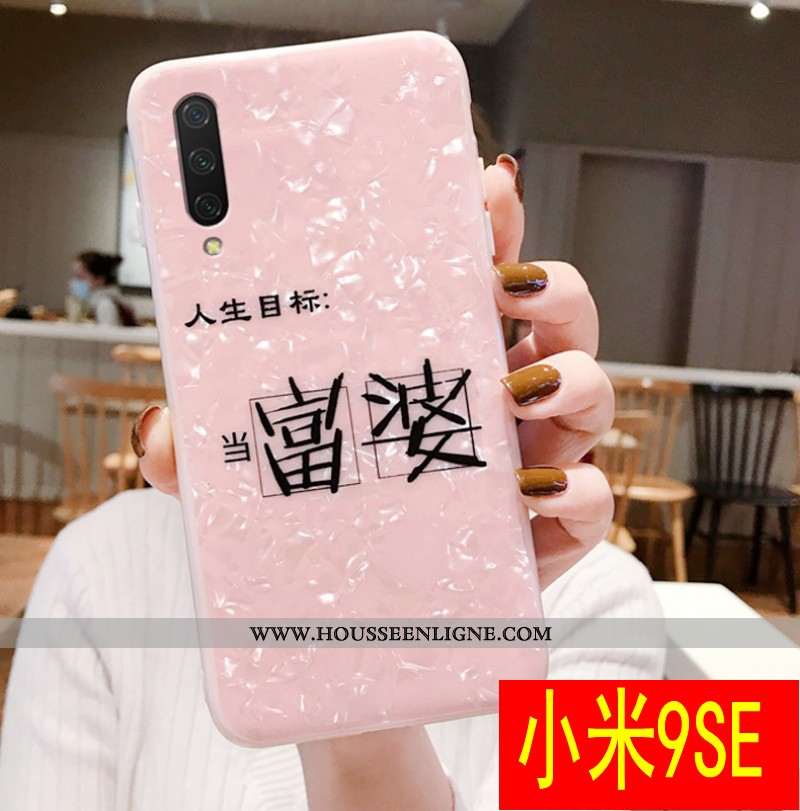 Étui Xiaomi Mi A3 Tendance Fluide Doux Silicone Téléphone Portable Rose Tout Compris Petit
