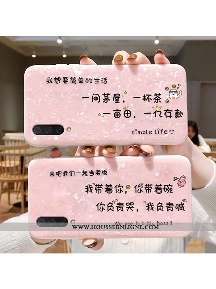 Étui Xiaomi Mi A3 Tendance Fluide Doux Silicone Téléphone Portable Rose Tout Compris Petit
