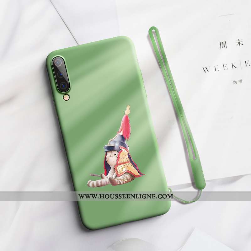 Étui Xiaomi Mi A3 Tendance Fluide Doux Simple Petit Nouveau Silicone Bleu Marin Bleu Foncé