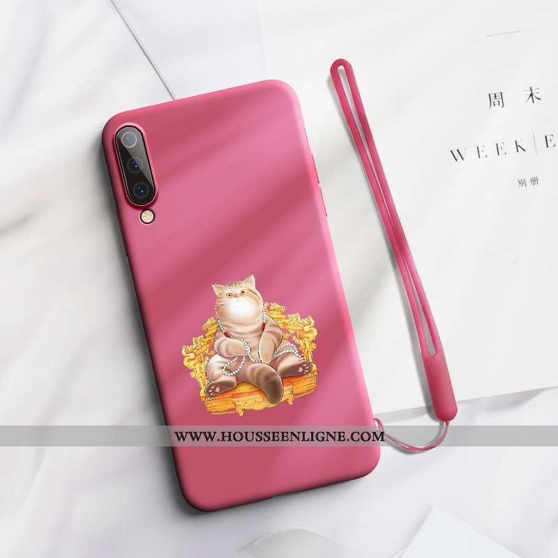 Étui Xiaomi Mi A3 Tendance Fluide Doux Simple Petit Nouveau Silicone Bleu Marin Bleu Foncé