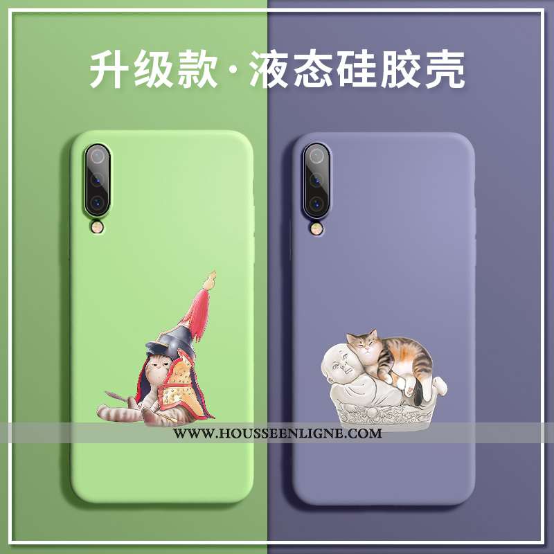 Étui Xiaomi Mi A3 Tendance Fluide Doux Simple Petit Nouveau Silicone Bleu Marin Bleu Foncé