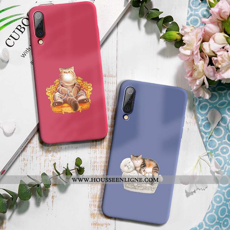 Étui Xiaomi Mi A3 Tendance Fluide Doux Simple Petit Nouveau Silicone Bleu Marin Bleu Foncé