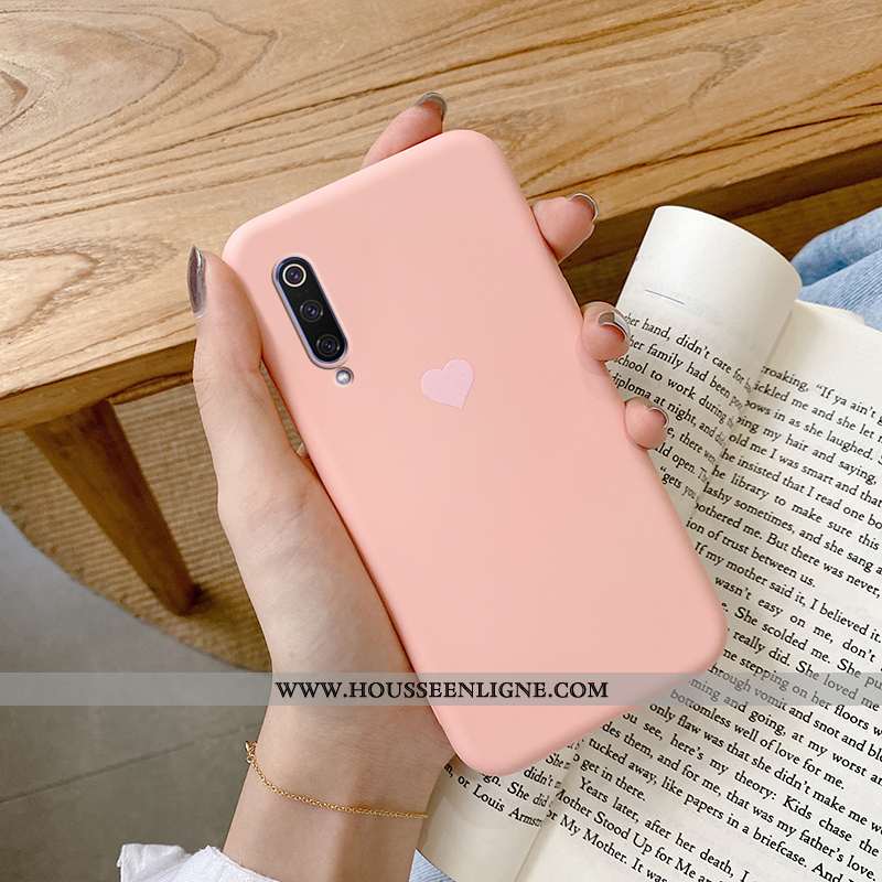 Étui Xiaomi Mi A3 Tendance Légère Fluide Doux Silicone Simple Téléphone Portable Rose