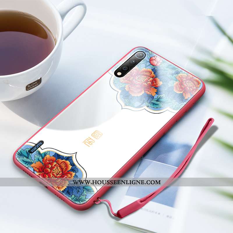 Étui Xiaomi Mi A3 Tendance Silicone Coque Art Protection Petit Miroir Rouge