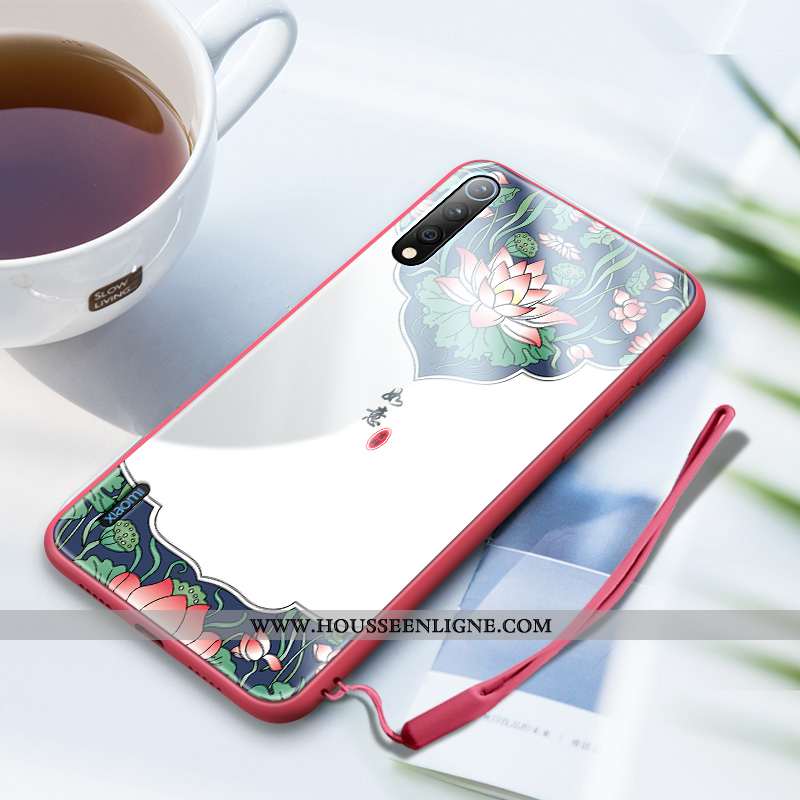 Étui Xiaomi Mi A3 Tendance Silicone Coque Art Protection Petit Miroir Rouge