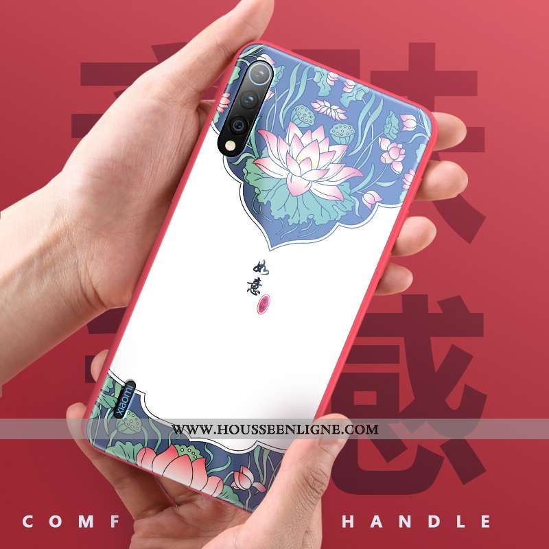 Étui Xiaomi Mi A3 Tendance Silicone Coque Art Protection Petit Miroir Rouge