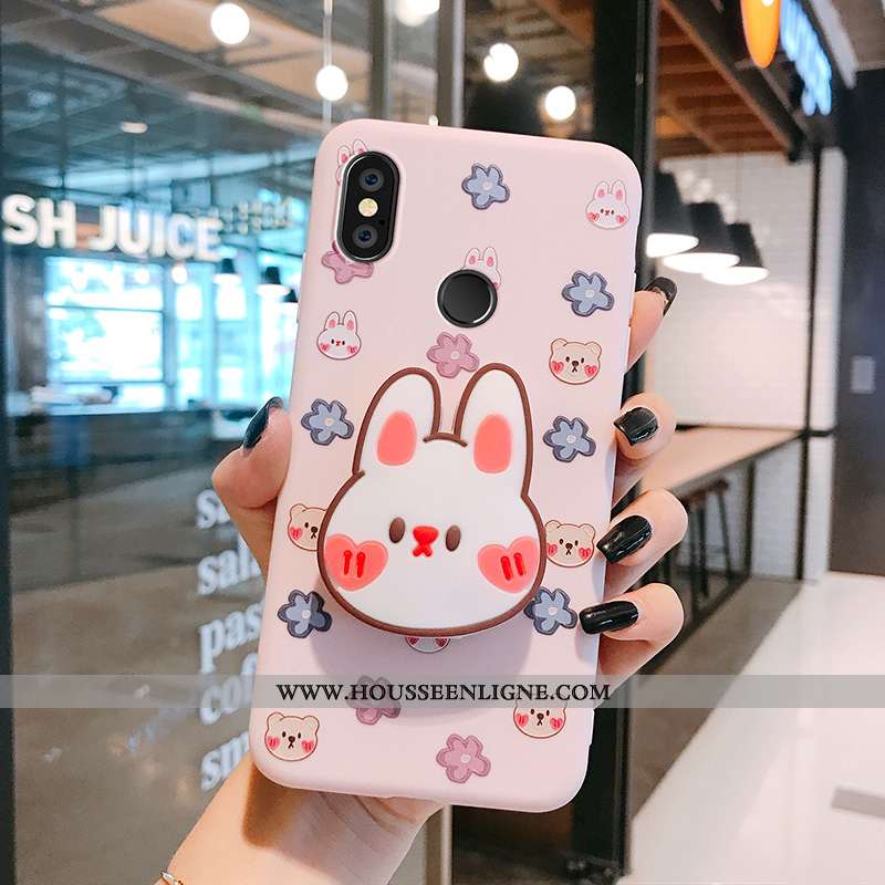 Étui Xiaomi Mi Max 3 Charmant Fluide Doux Petit Rose Support Protection Tout Compris