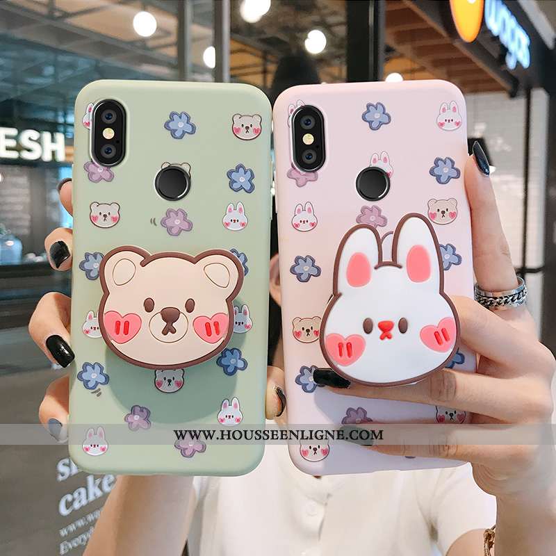 Étui Xiaomi Mi Max 3 Charmant Fluide Doux Petit Rose Support Protection Tout Compris