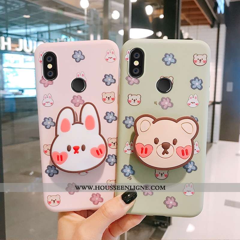 Étui Xiaomi Mi Max 3 Charmant Fluide Doux Petit Rose Support Protection Tout Compris