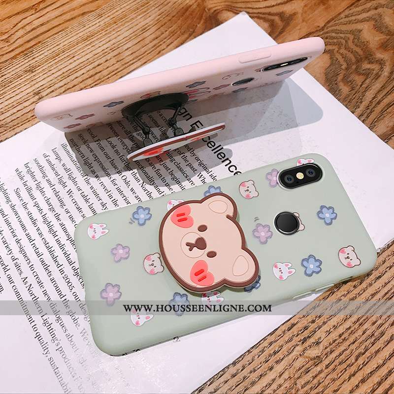 Étui Xiaomi Mi Max 3 Charmant Fluide Doux Petit Rose Support Protection Tout Compris