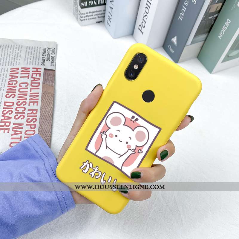 Étui Xiaomi Mi Max 3 Charmant Tendance Rat Dessin Animé Silicone Petit Fluide Doux Verte
