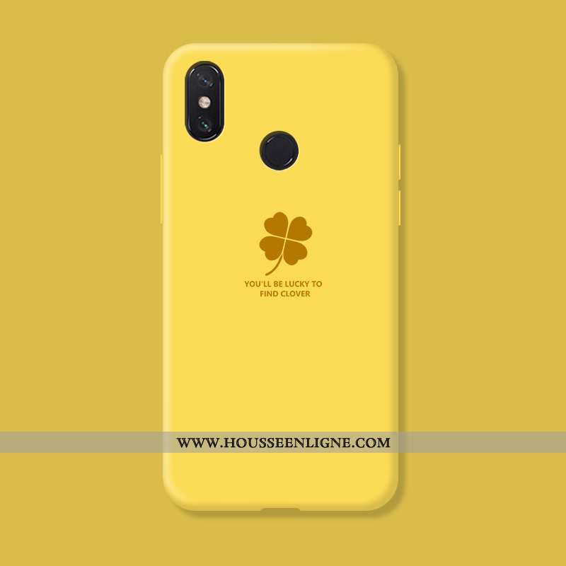 Étui Xiaomi Mi Max 3 Créatif Silicone Téléphone Portable Petit Coque Personnalité Incassable Jaune