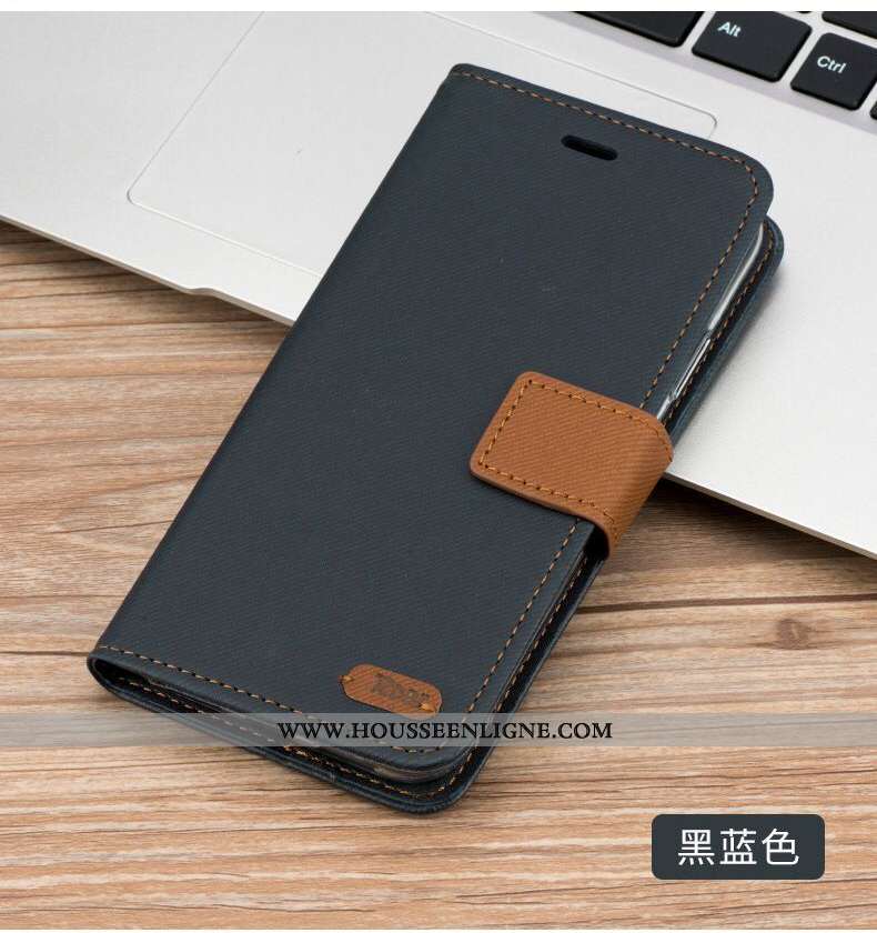 Étui Xiaomi Mi Max 3 Cuir Luxe Housse Petit Coque Téléphone Portable Grand Bleu