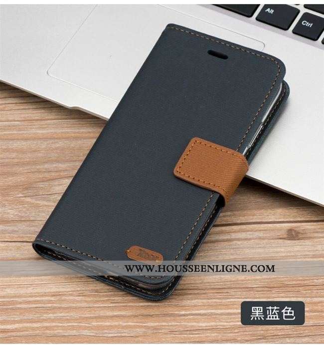 Étui Xiaomi Mi Max 3 Cuir Luxe Housse Petit Coque Téléphone Portable Grand Bleu