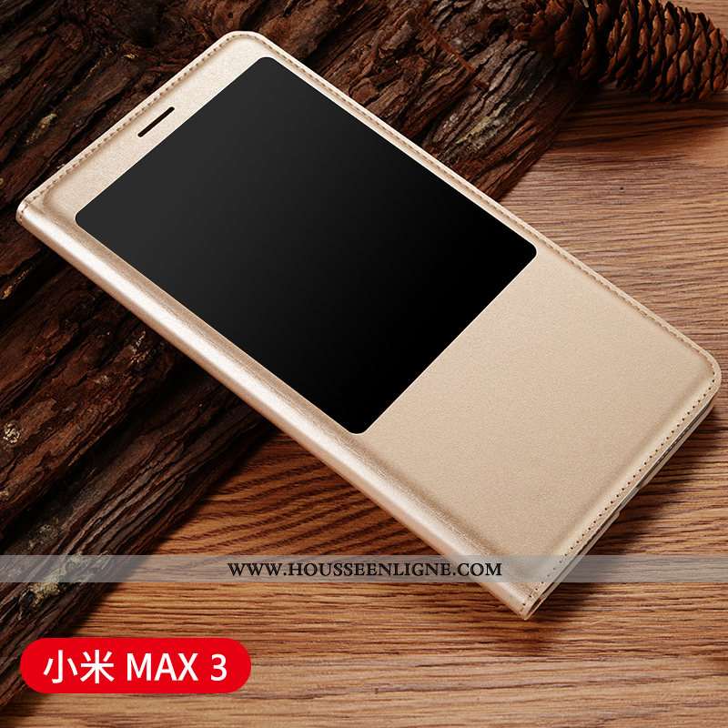 Étui Xiaomi Mi Max 3 Cuir Protection Vin Rouge Coque Housse Petit Téléphone Portable Bordeaux