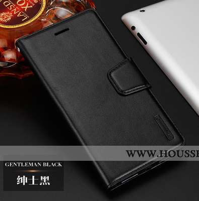 Étui Xiaomi Mi Max 3 Cuir Véritable Cuir Rouge Petit Business Incassable Coque Rose